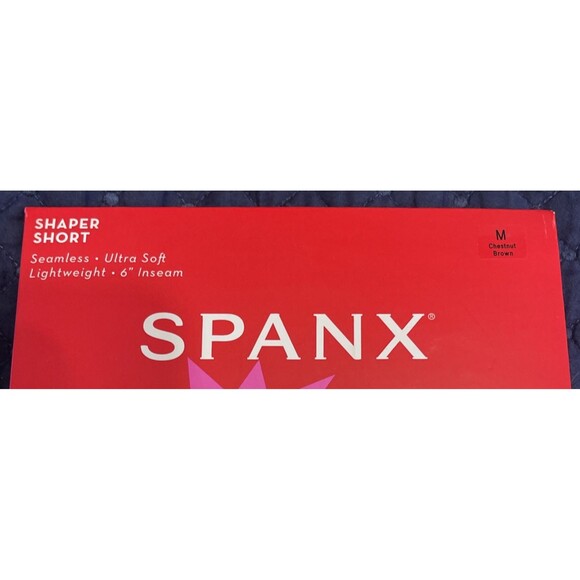 Spanx Women's Seamless Power Short Shaper Size Medium TS8 Chestnut Brown NWT - Picture 2 of 5